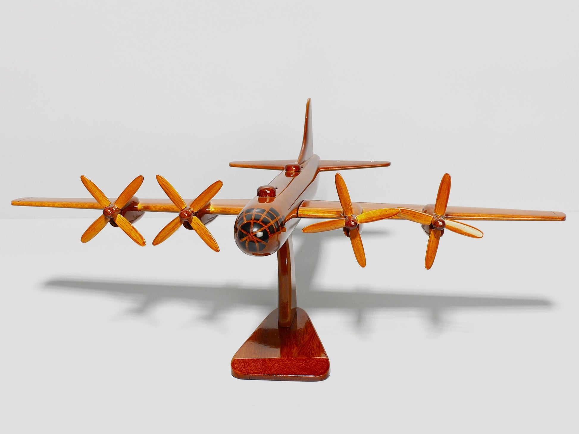 Handcrafted B-29 Superfortress wooden model bomber