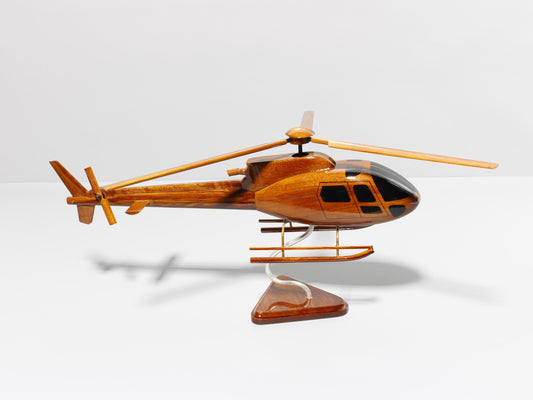 AS350 AStar Wooden Helicopter - Handcrafted Airbus H125 Replica model  Ideal Display & Unique Collector’s Gift