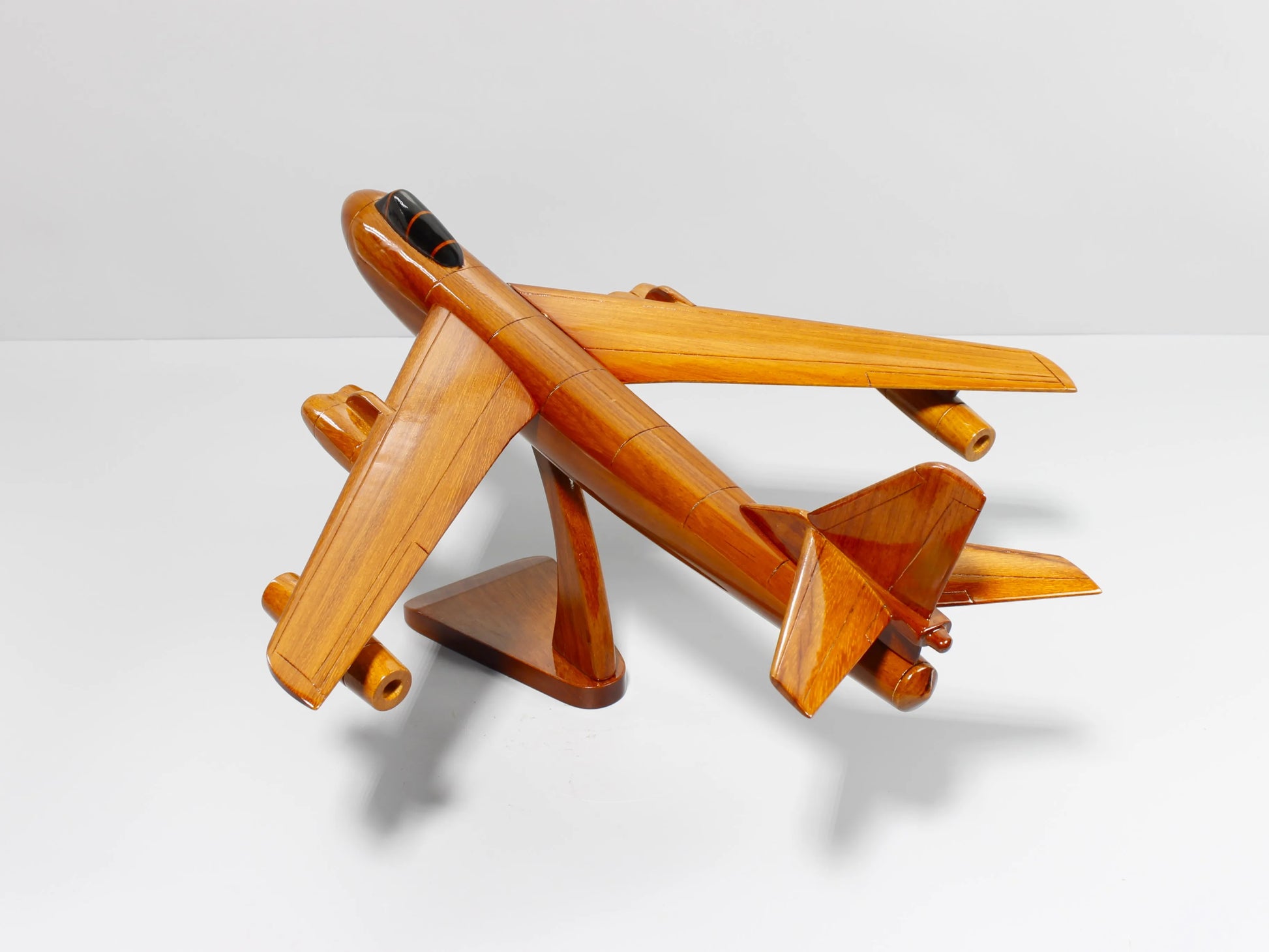 Rear top view of B-47 Stratojet – handcrafted aviation model