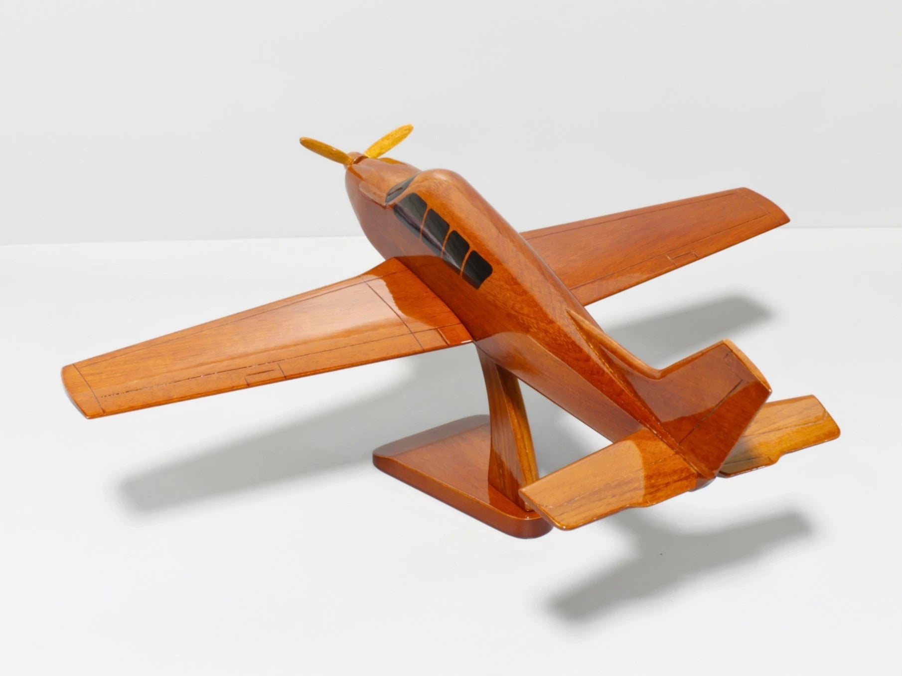 Beechcraft Bonanza Straight Tail wood model used as aviation décor – Premiumwoodart