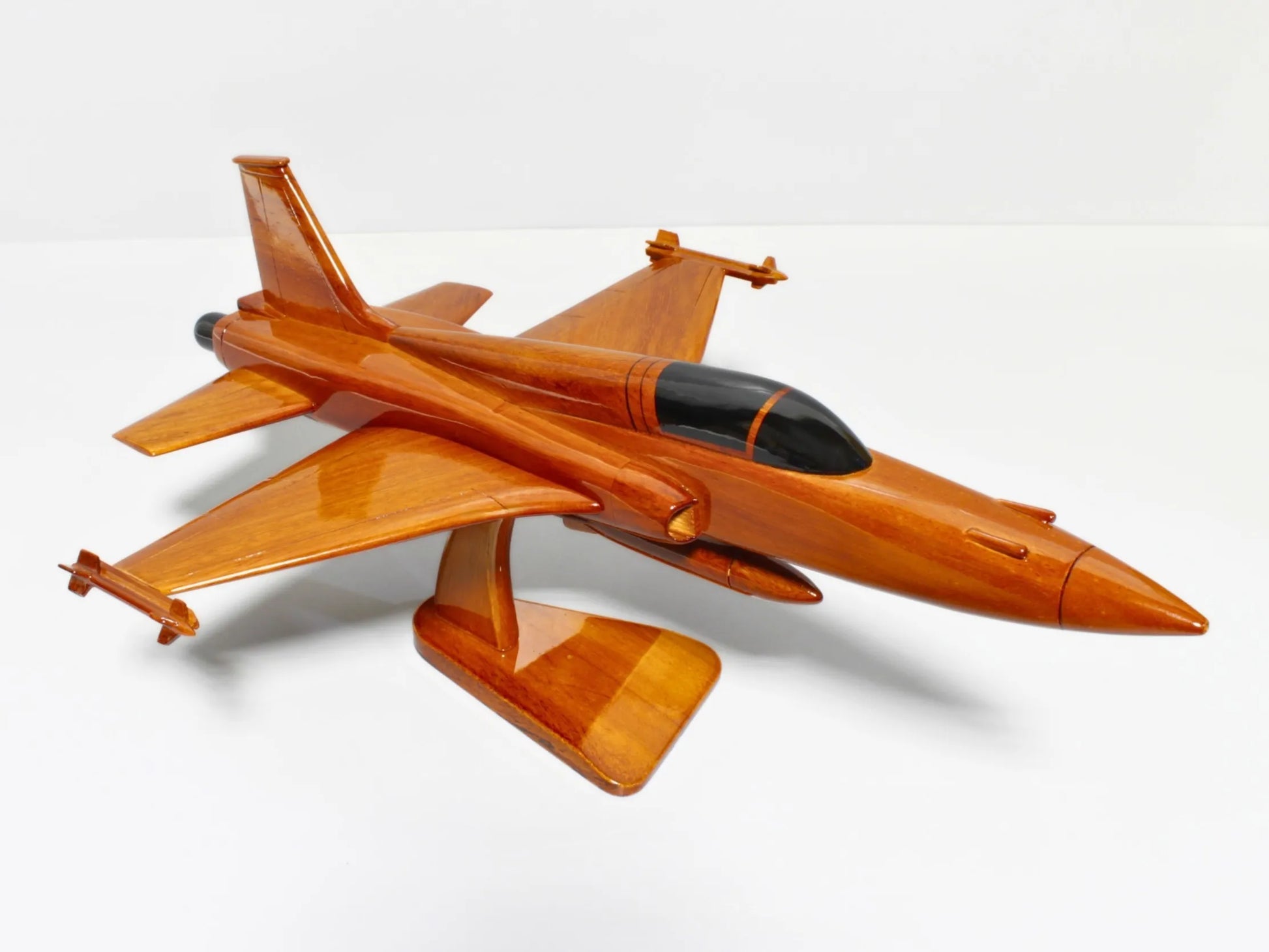 Top view of F-5 Tiger II jet model showing twin engine layout – Premiumwoodart