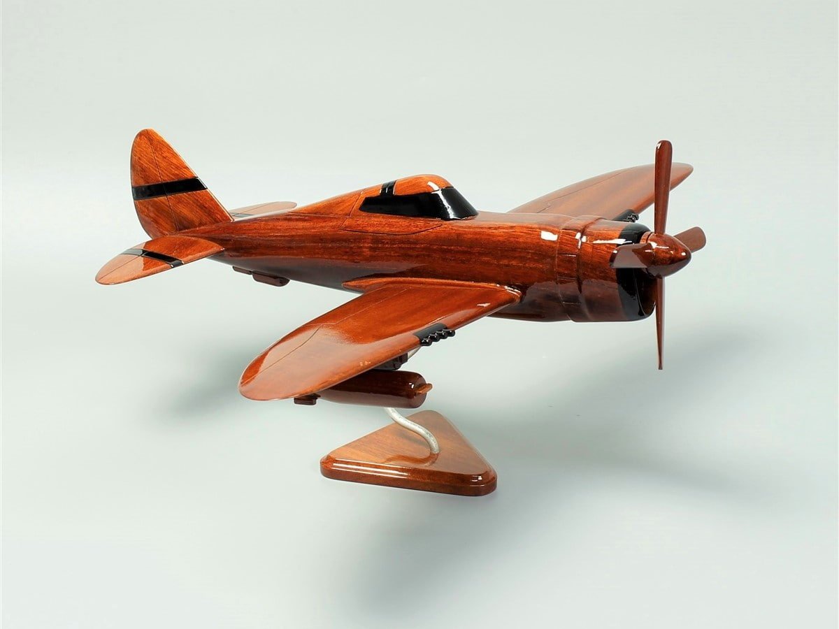 Handcrafted P - 47 Thunderbolt wood model - Relive Aviation HistoryVietnamwoodmodel