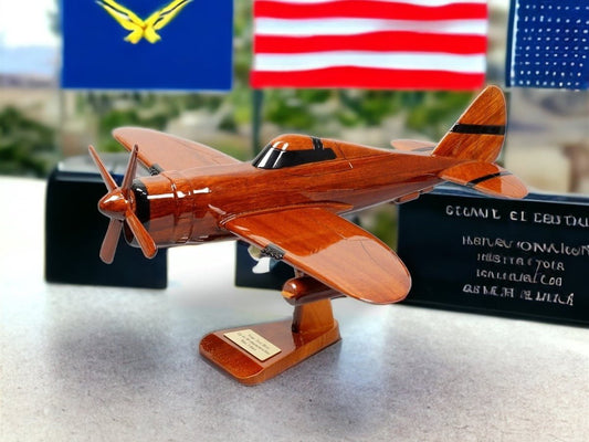 Handcrafted P - 47 Thunderbolt wood model - Relive Aviation HistoryVietnamwoodmodel