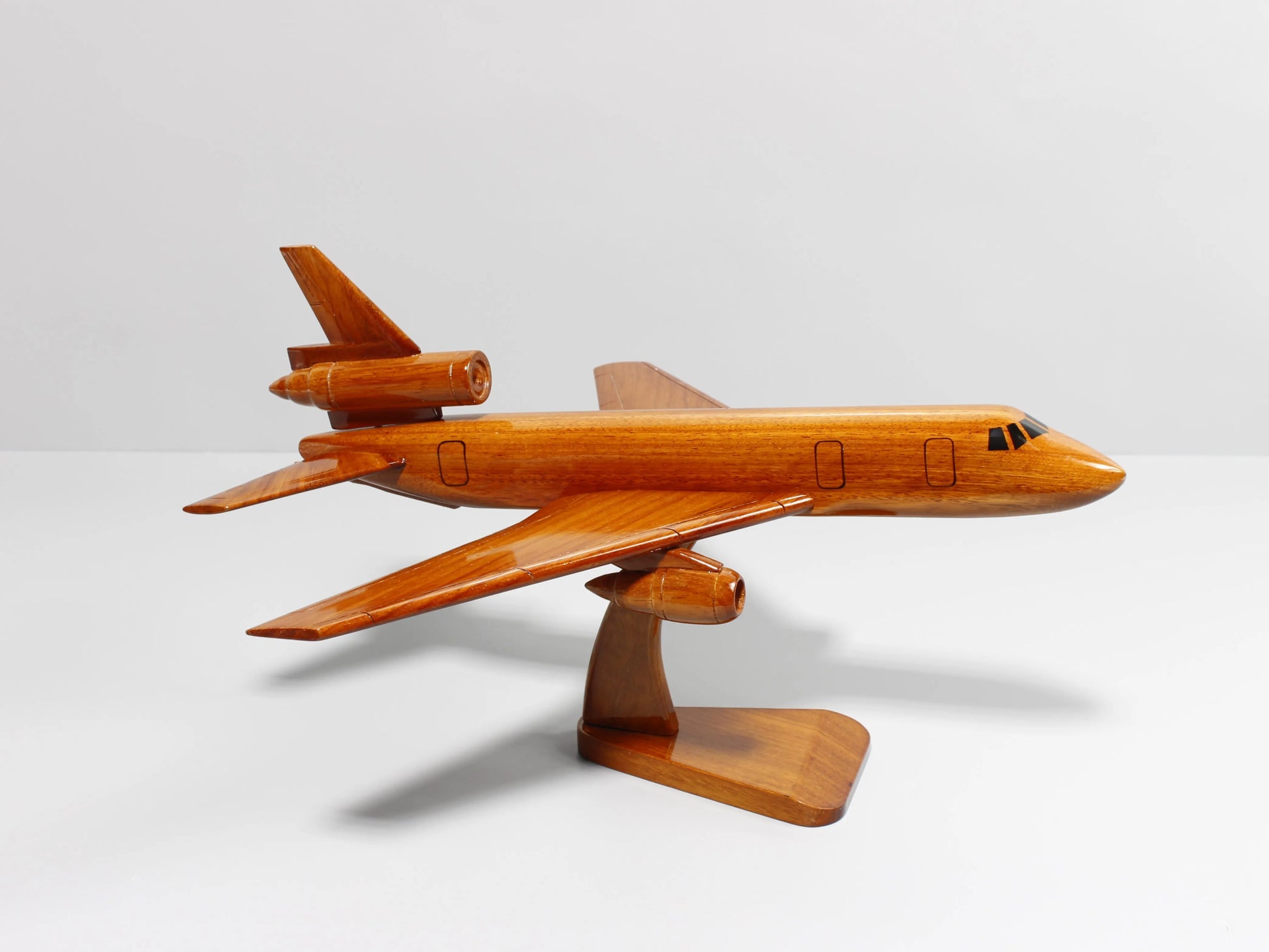 Fully assembled KC-10 wooden aircraft model ready for display – Premiumwoodart