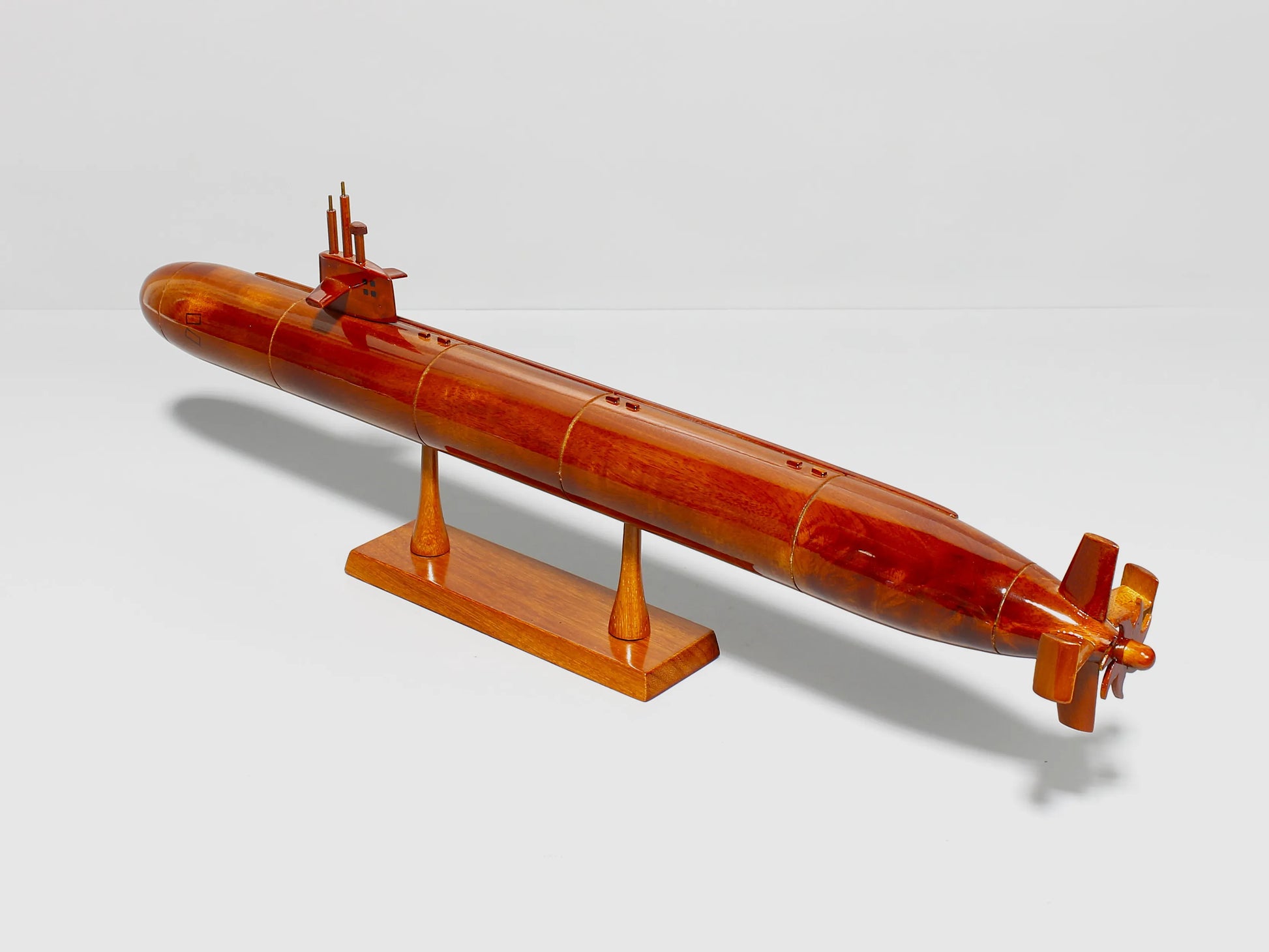 Los Angeles-class submarine wood model - left side angle