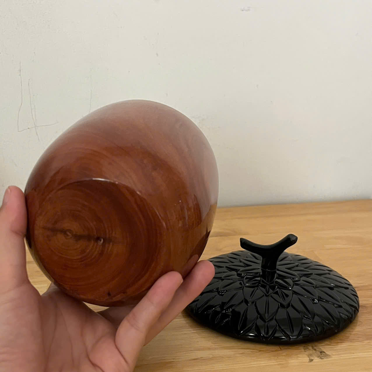 handmade wooden acorn box decorative jar—Premium Wood Art