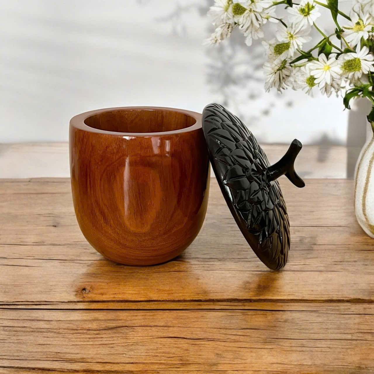 handmade wooden acorn box decorative jar—Premium Wood Art