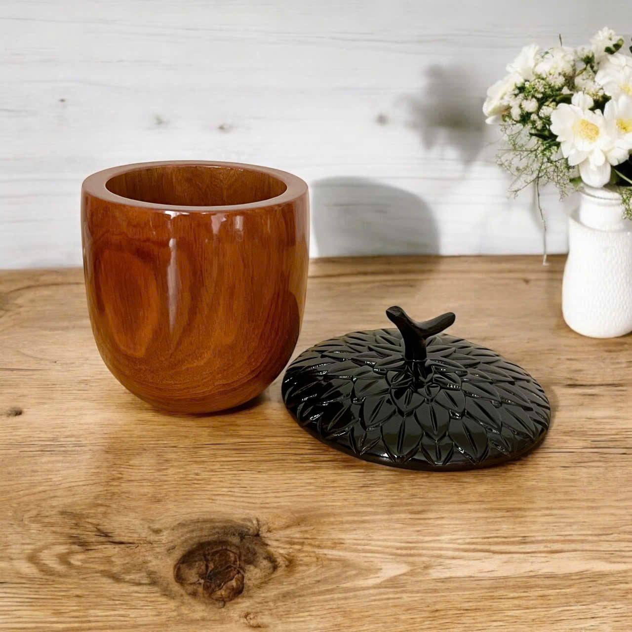 handmade wooden acorn box decorative jar—Premium Wood Art
