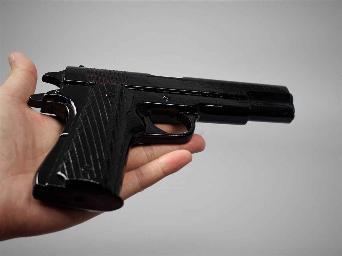 1911 Black Gun - 45 CALIBER BLACK HANDGUN (ALL WOOD)Vietnamwoodmodel