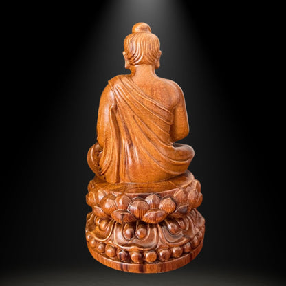 Gautama Buddha Wooden Statue Height 6 inchPremiumWoodArt