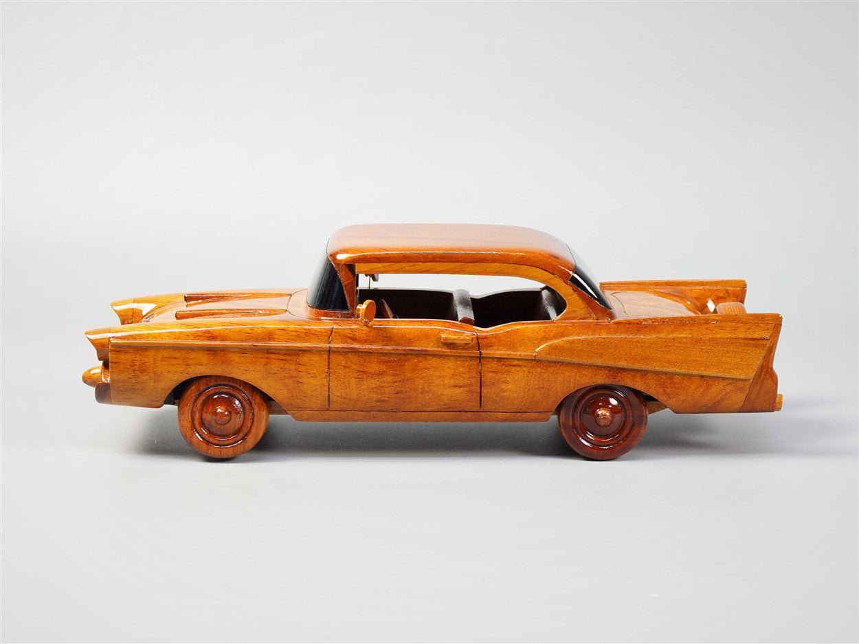Handcrafted 1957 Chevy Bel Air Wood Car ModelVietnamwoodmodel