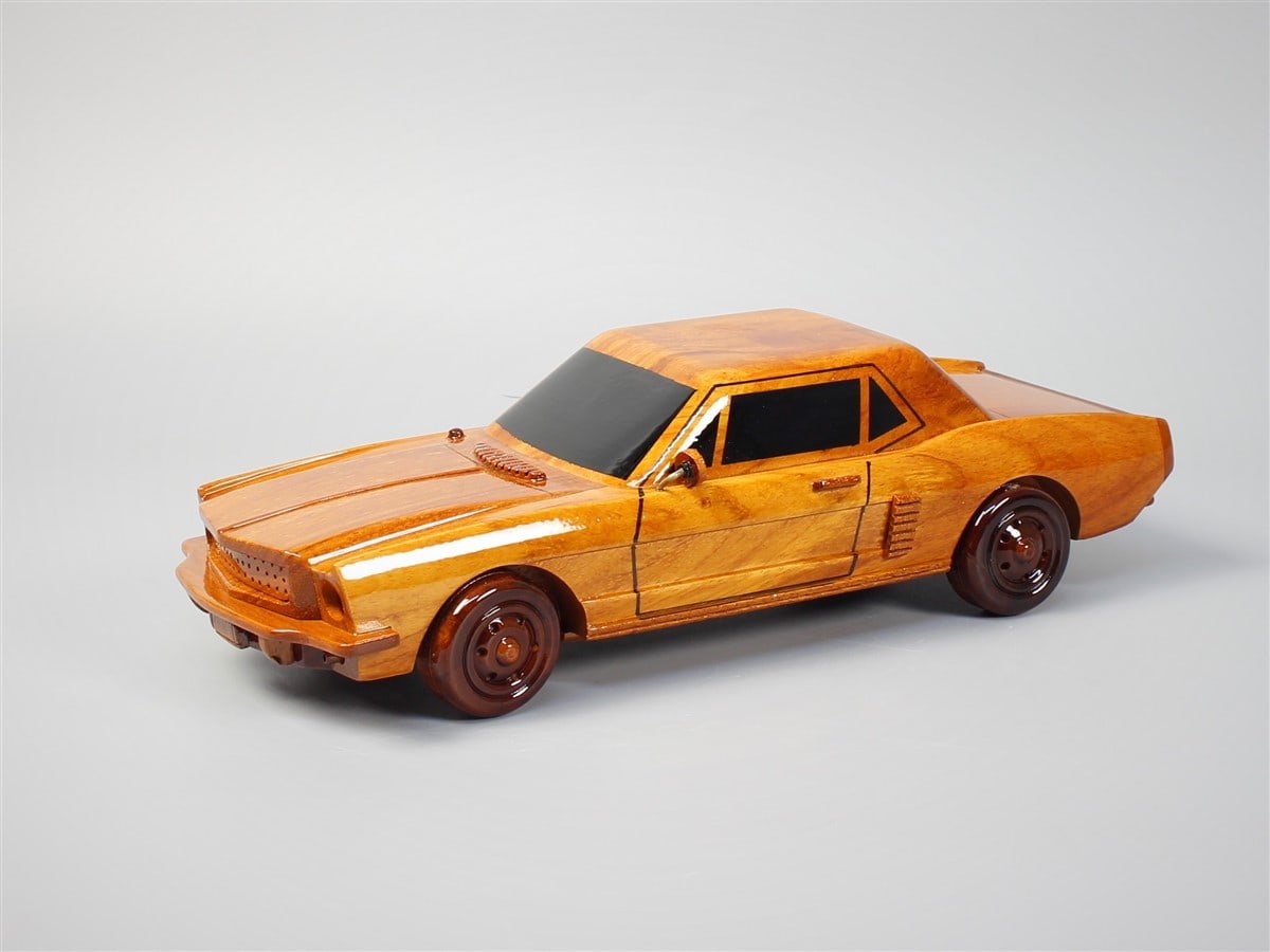 Handcrafted 1964 Mustang Wood Car ModelVietnamwoodmodel