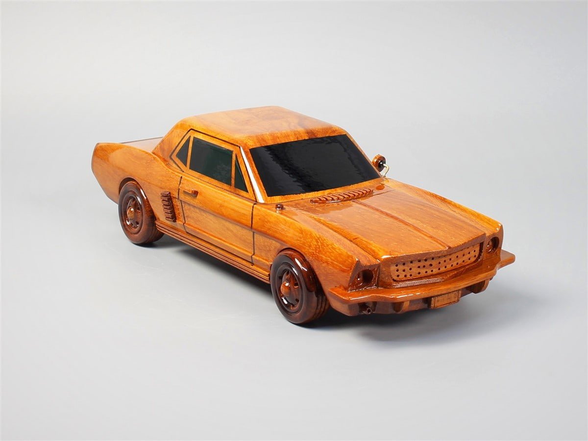 Handcrafted 1964 Mustang Wood Car ModelVietnamwoodmodel