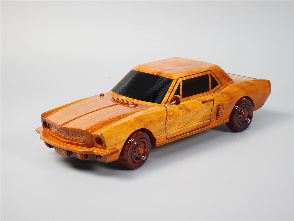 Handcrafted 1964 Mustang Wood Car ModelVietnamwoodmodel