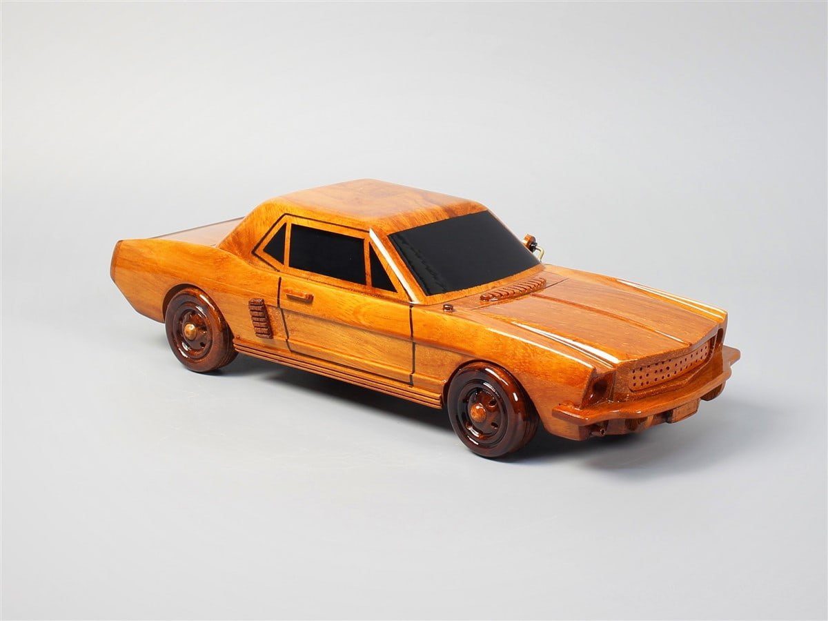 Handcrafted 1964 Mustang Wood Car ModelVietnamwoodmodel