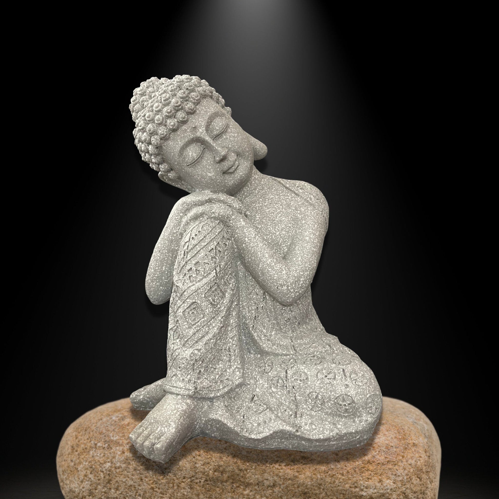 Relaxed Buddha Statue, Resting Buddha figurine Made of Resin CastingPremiumWoodArt