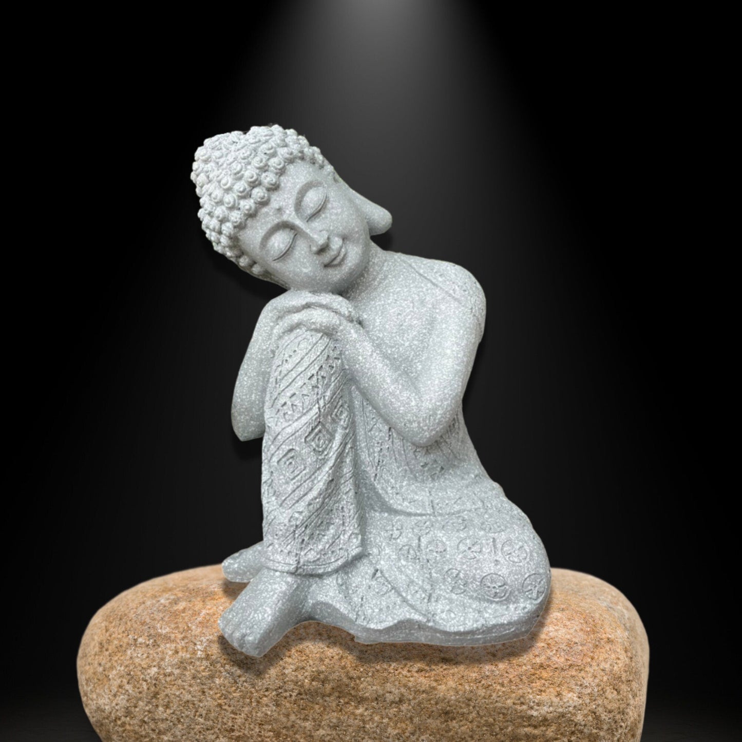 Relaxed Buddha Statue, Resting Buddha figurine Made of Resin CastingPremiumWoodArt