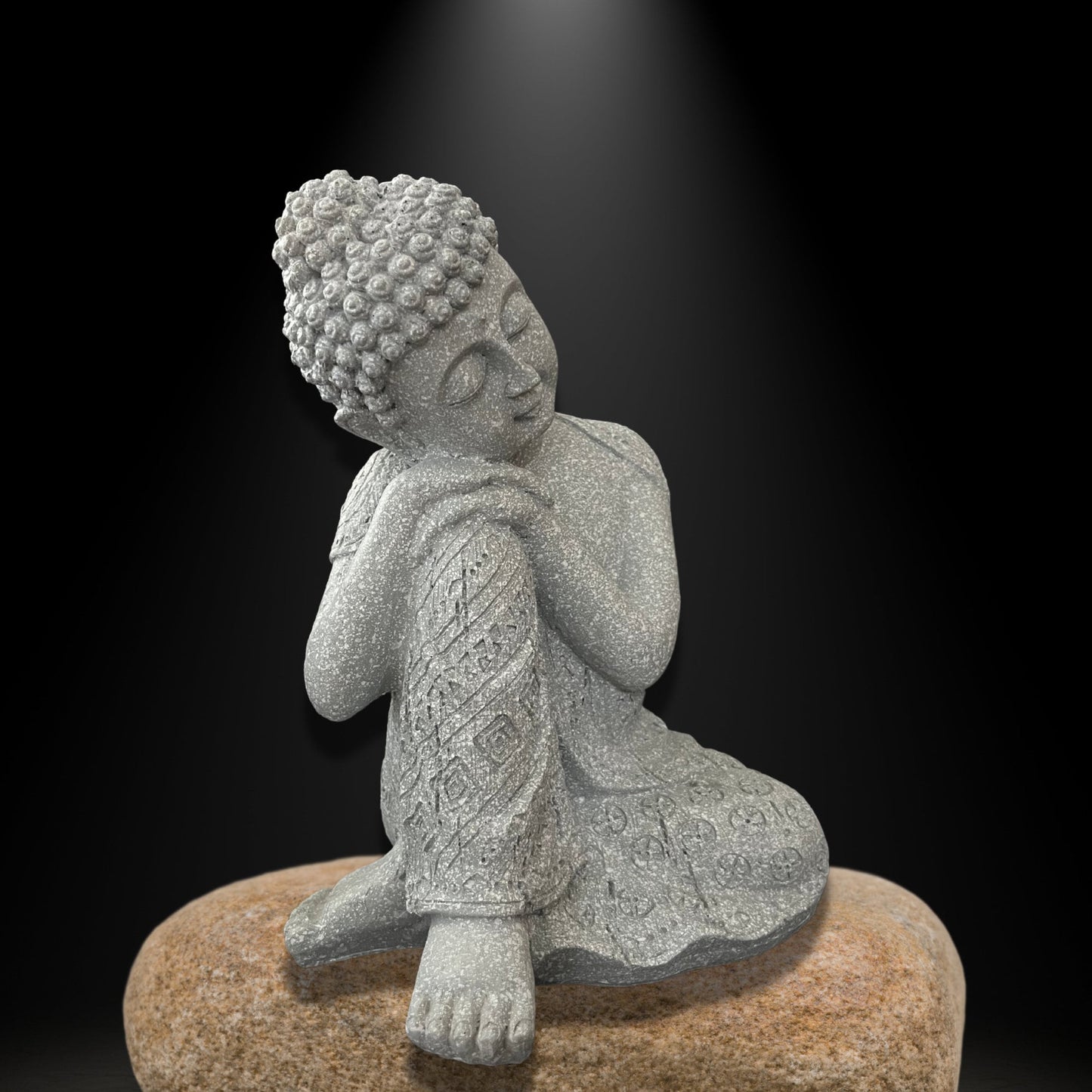 Relaxed Buddha Statue, Resting Buddha figurine Made of Resin CastingPremiumWoodArt