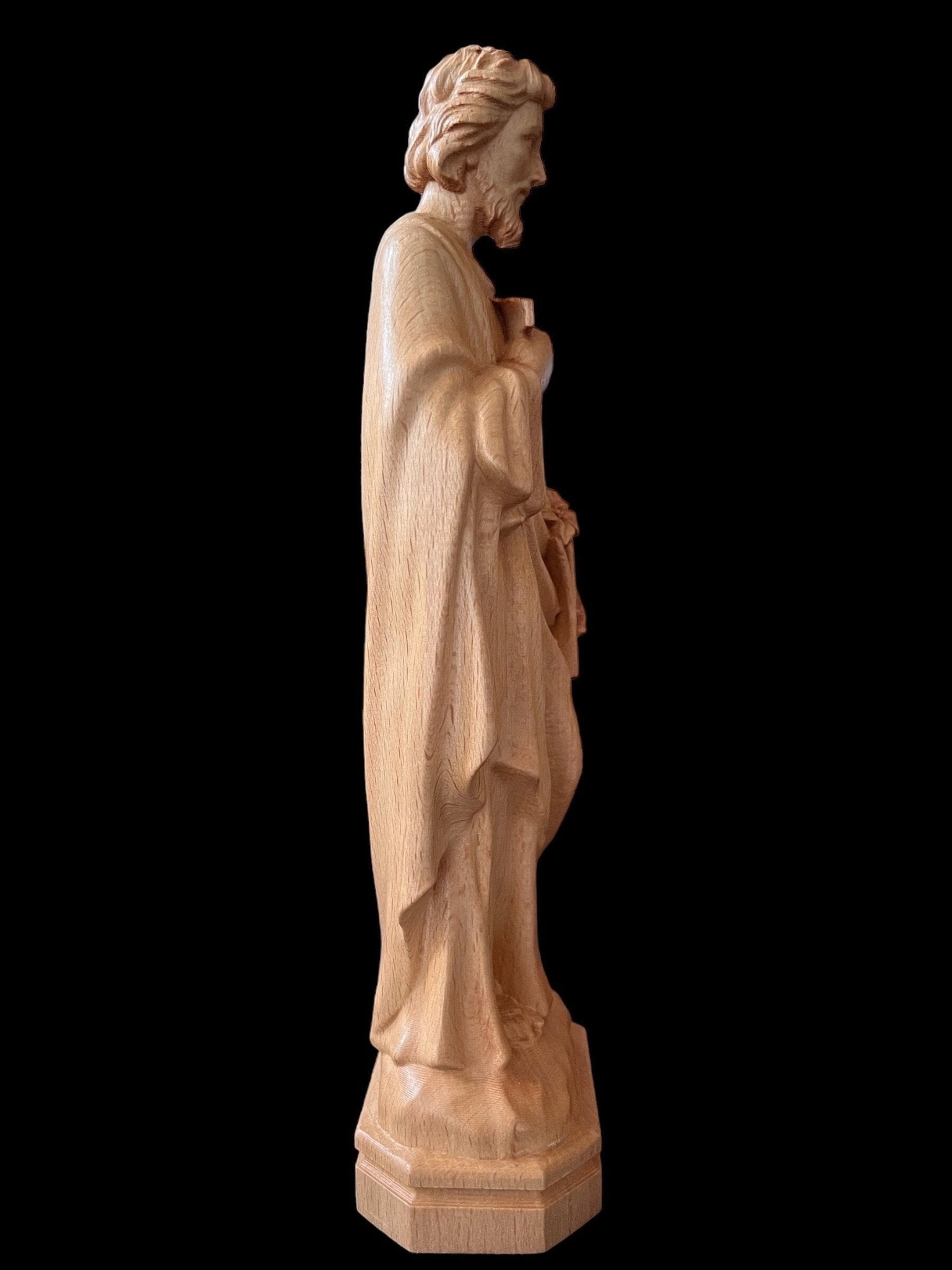 Saint Joseph Wooden StatuePremiumWoodArtH-7.9in (20cm)