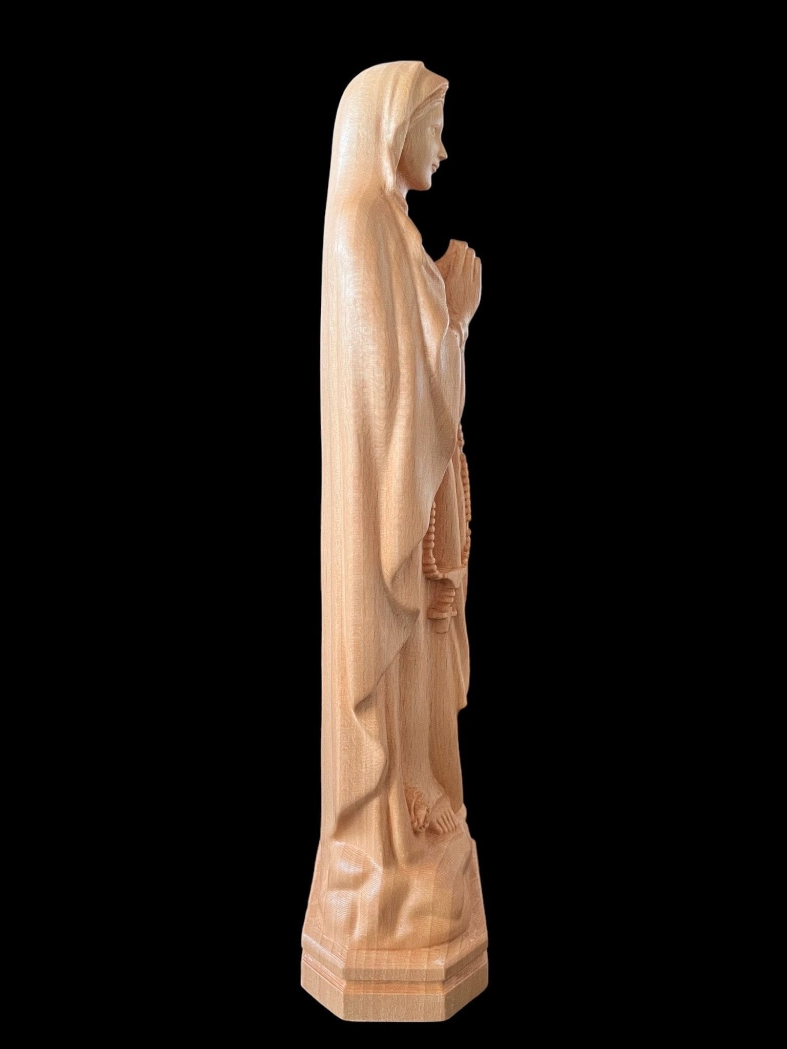 Saint Mary Our Lady of Lourdes Wood Carving StatuePremiumWoodArtH-7.9 in