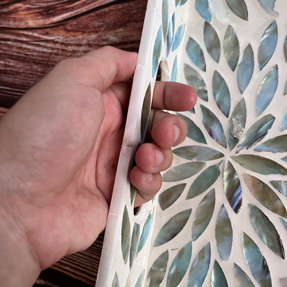 Palawan Flower Mother of pearl inlay rectangle tray