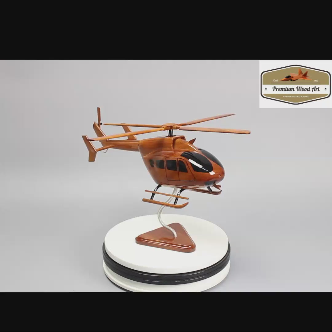 UH-72 Lakota wooden model, a meticulously handcrafted piece perfect for aviation collectibles and military memorabilia.