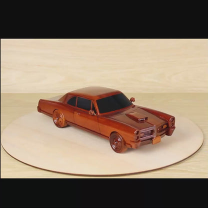 Handcrafted 1966 GTO Wood Car Model