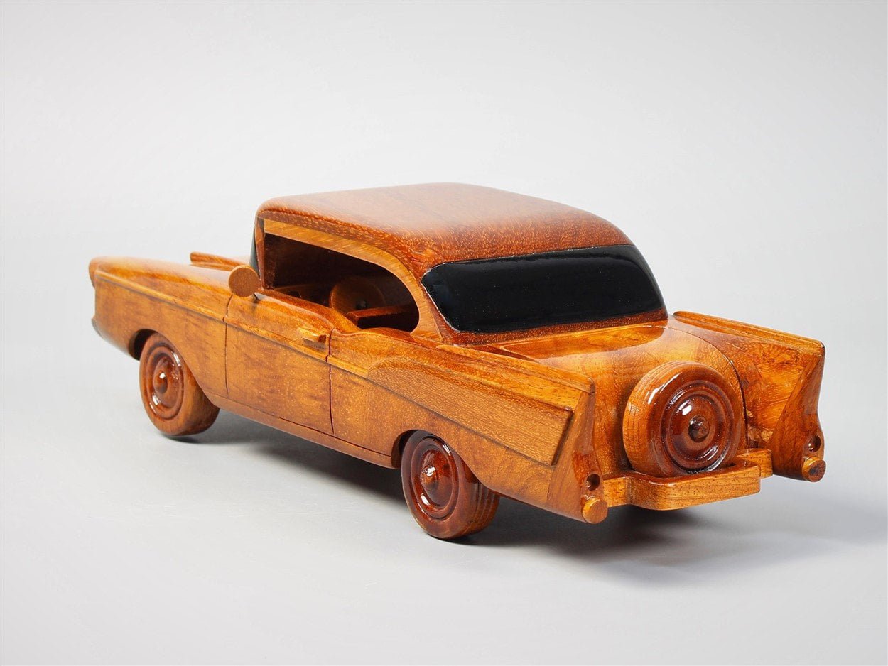 Handcrafted 1957 Chevy Bel Air Wood Car ModelVietnamwoodmodel