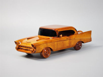 Handcrafted 1957 Chevy Bel Air Wood Car ModelVietnamwoodmodel