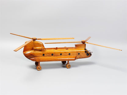 Premium Hand-Made CH-47 Chinook Helicopter Wood ModelVietnamwoodmodel