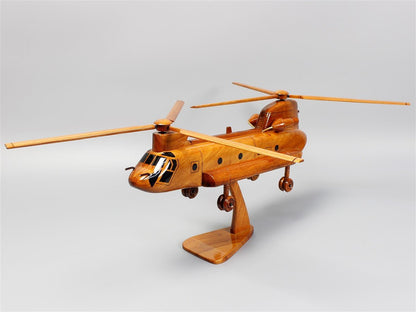 Premium Hand-Made CH-47 Chinook Helicopter Wood ModelVietnamwoodmodel