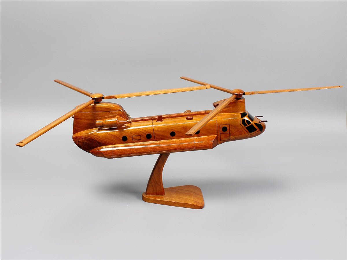 Premium Hand-Made CH-47 Chinook Helicopter Wood ModelVietnamwoodmodel