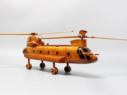 Premium Hand-Made CH-47 Chinook Helicopter Wood ModelVietnamwoodmodel