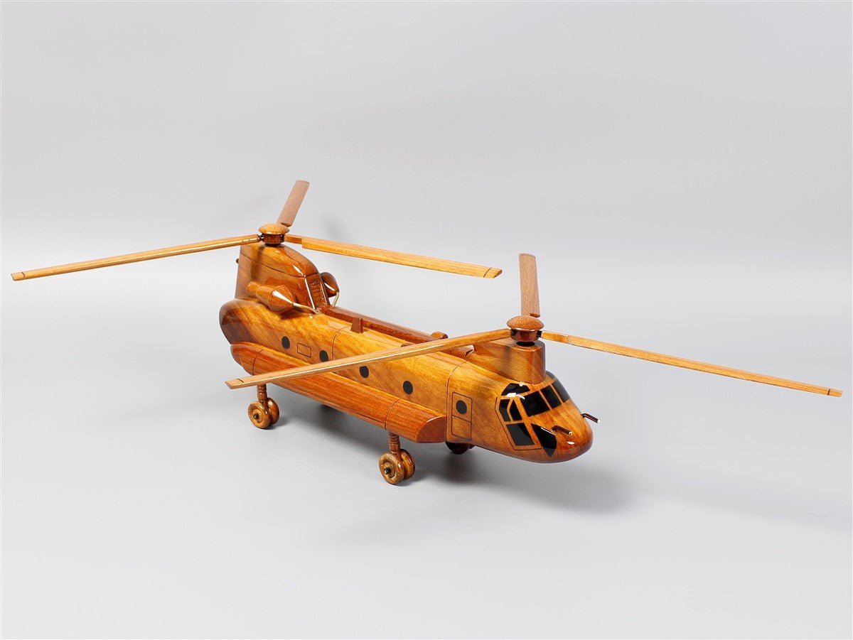 Premium Hand-Made CH-47 Chinook Helicopter Wood ModelVietnamwoodmodel