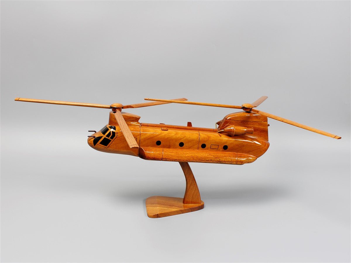 Premium Hand-Made CH-47 Chinook Helicopter Wood ModelVietnamwoodmodel